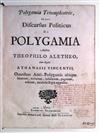 LYSER, JOHANN.  Polygamia Triumphatrix.  1682